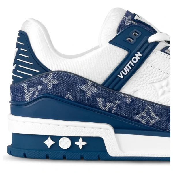 Louis Vuitton LV Trainer Monogram Denim White Blue 1