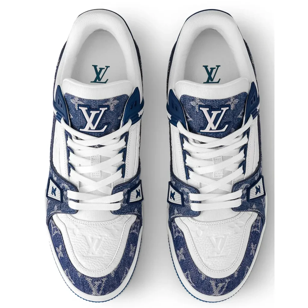 Louis Vuitton LV Trainer Monogram Denim White Blue 4