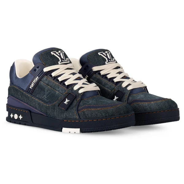 LV Trainer Sneaker Denim Canvas 6